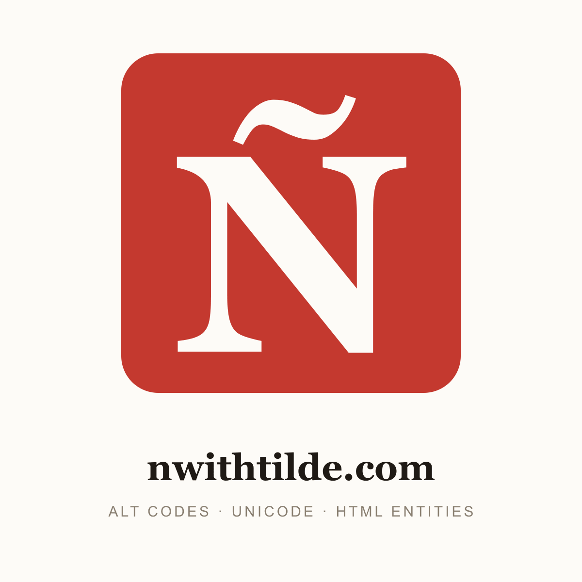 Póster de Ñ y ñ — la letra enie (eñe), nwithtilde.com